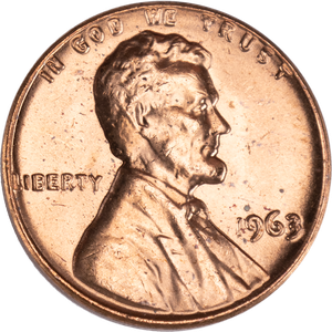 1963 Lincoln Head Cent MS60 Main Image