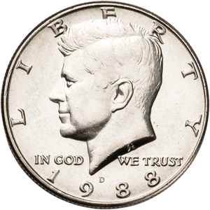 1988-D Kennedy Half Dollar MS60 Main Image