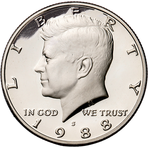 1988-S Kennedy Half Dollar Main Image