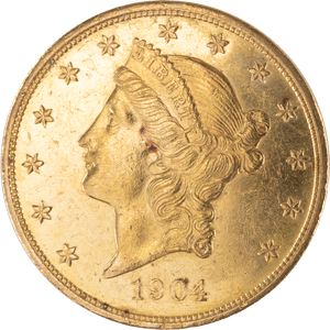 1904 Liberty Head $20 Gold MS60 Main Image