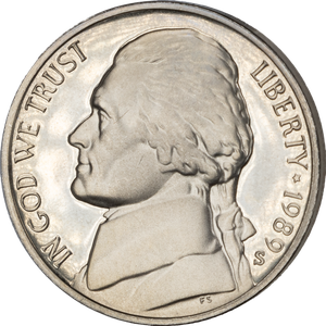 1989-S Jefferson Nickel Proof PR63 Main Image