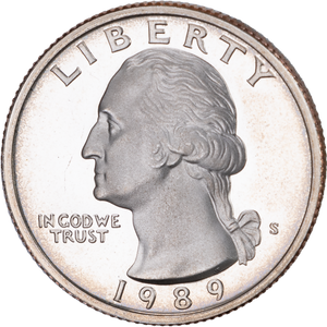 1989-S Washington Quarter PR63 Main Image