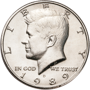 1989-D Kennedy Half Dollar MS60 Main Image