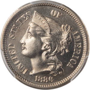1886 Nickel Three Cent Piece Main Image