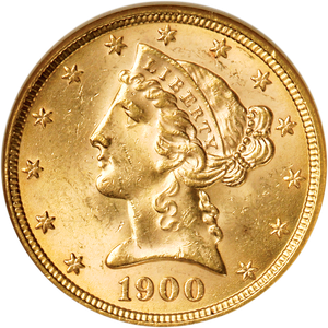 1900 Liberty Head $5 Gold MS63 Main Image