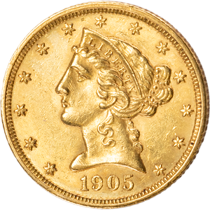 1905 Liberty Head $5 Gold Main Image