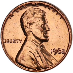 1968 Lincoln Head Cent MS60 Main Image