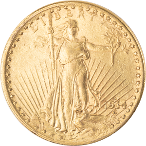 1914-S Saint-Gaudens $20 Gold AU50 Main Image