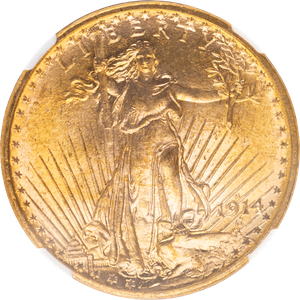 1914-S Saint-Gaudens $20 Gold MS64 Main Image