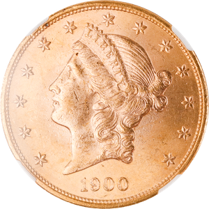 1900 Liberty Head $20 Gold MS62 Main Image