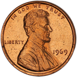 1969 Lincoln Head Cent MS60 Main Image