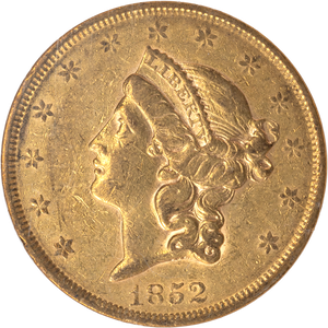 1852 Liberty Head Gold $20 Double Eagle NGC      XF45 Main Image
