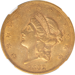 1852 Liberty Head Gold $20 Double Eagle NGC      A55+ Main Image