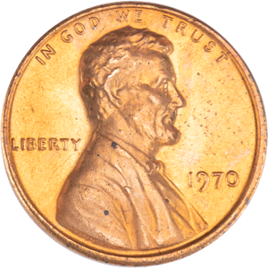 1970 Lincoln Head Cent MS60 Main Image