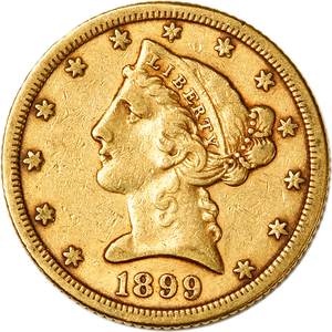 1899-S Liberty Head $5 Gold Main Image