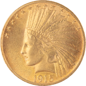 1915 Indian Head $10 Gold AU50 Main Image