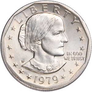 1979-P Susan B. Anthony Dollar, Wide Rim (Near Date) Variety, Uncirculated Main Image