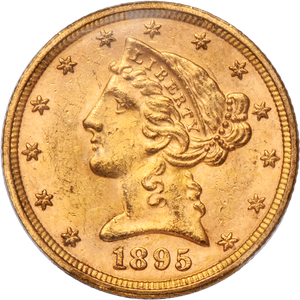 1895 Liberty Head $5 Gold Main Image