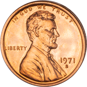 1971-S Lincoln Head Cent Main Image