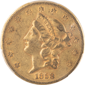 1858-S Gold $20 Liberty Head Main Image
