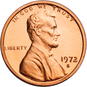 1972-S Lincoln Head Cent Main Image
