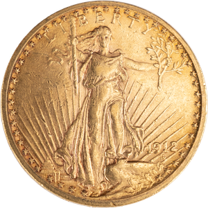 1912 Gold $20 St. Gaudens           AU50 Main Image