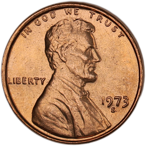 1973-S Lincoln Head Cent MS60 Main Image