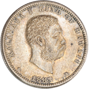 1883 Hawaiian Silver Quarter PCGS   M62+ Main Image