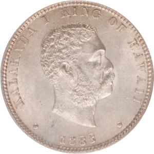 1883 Hawaiian Silver Quarter PCGS   M61+ Main Image