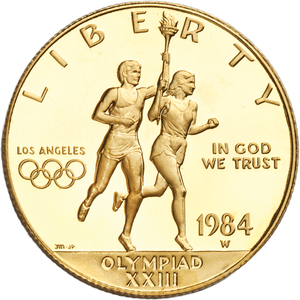 1984-W Los Angeles Olympiad Gold $10, Proof Main Image