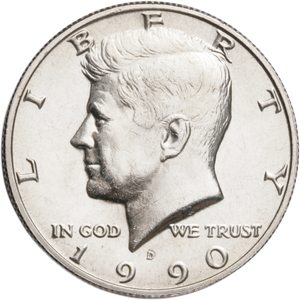 1990-D Kennedy Half Dollar MS60 Main Image