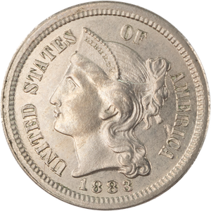 1883 Nickel Three-Cent Piece Main Image