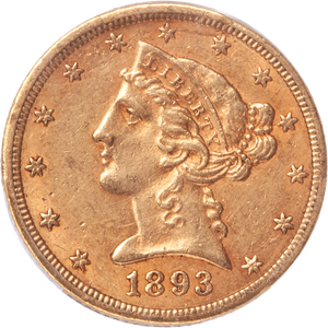 1893-CC $5 Gold Liberty Head Main Image