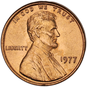 1977 Lincoln Head Cent MS60 Main Image