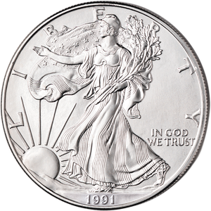 1991 $1 Silver American Eagle Main Image