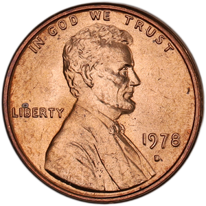 1978-D Lincoln Head Cent MS60 Main Image