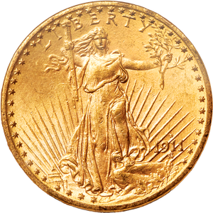 1911-D Saint-Gaudens $20 Gold MS63 Main Image
