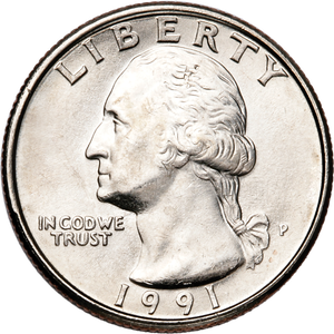 1991 Washington Quarter MS60 Main Image