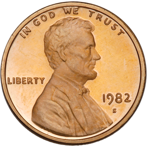 1982-S Lincoln Head Cent, Proof Main Image