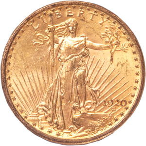 1920 Saint-Gaudens Gold $20 Double Eagle Main Image