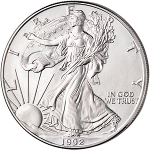 1992 $1 Silver American Eagle Main Image