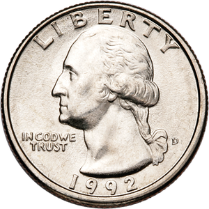 1992-D Washington Quarter MS60 Main Image