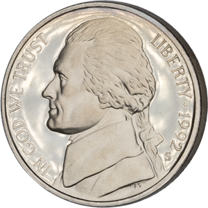 1992-S Jefferson Nickel Proof PR63 Main Image