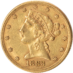 1883 Liberty Head $5 Gold Main Image