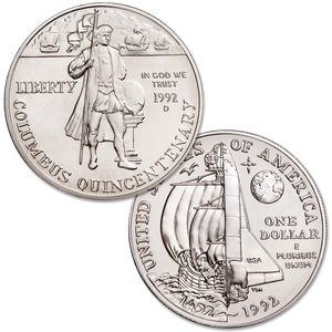 1992-D Christopher Columbus Quincentenary Silver Dollar Main Image