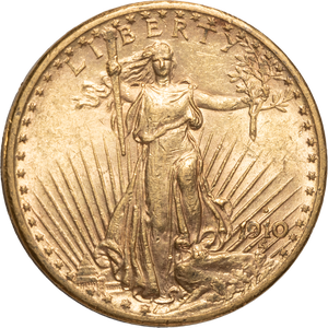 1910-S Saint-Gaudens $20 Gold AU50 Main Image