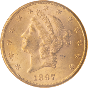 1897 Gold $20 Liberty Head NGC      MS61 Main Image