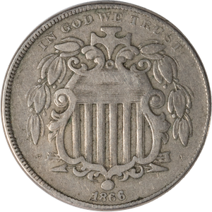 1866 Shield Nickel, Rays Main Image