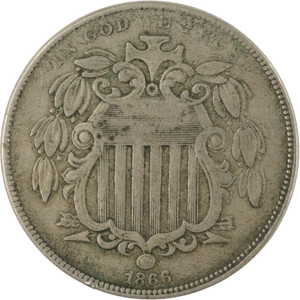 1866 Shield Nickel, Rays Main Image