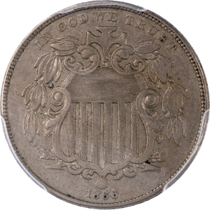 1866 Shield Nickel Rays PCGS        XF45 Main Image